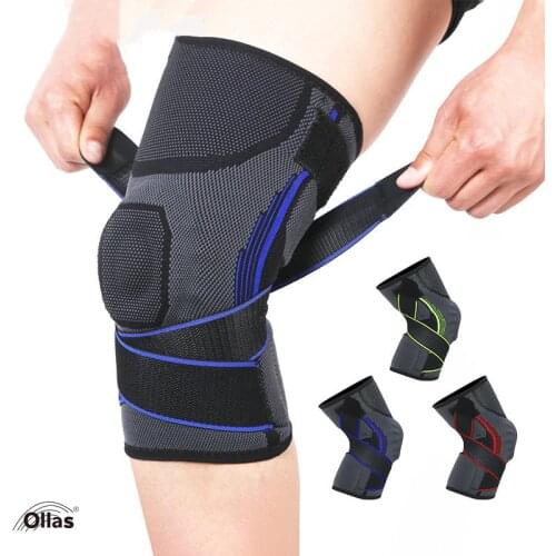 1PCS Basketball Knee Brace Compression knee Support Sleeve Lnjury Recovery Volleyball Fitness Sport Safety Protection Knee Brace