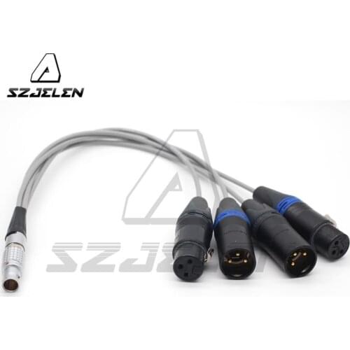Atomos 10 Pin Elbow Male Plug To 4 XLR Breakout Audio Input Output Cable for Shogun Monitor Recorder