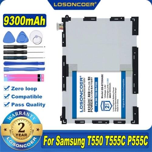 100% Original LOSONCOER EB-BT550ABA EB-BT550ABE Battery For Samsung Galaxy Tab A 9.7" T555 SM-T550 SM-P550 SM-P351 T555C P555C