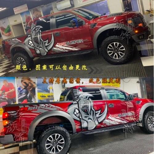 2pcs Jdm Car Sticker For Ford Ranger Raptor Pickup Trunk Vinyl Film Decal Sport Automobile Decoration Car Tuning Accessories