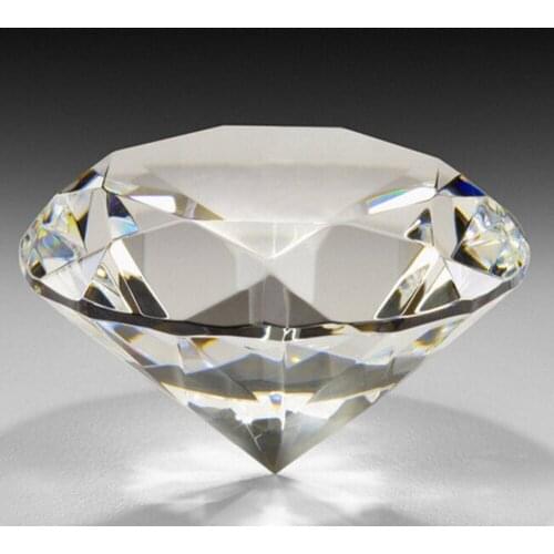 3pc 40mm Clear Crystal Diamond Cut Glass Jewelry Gift Paperweight Weeding Home Decor