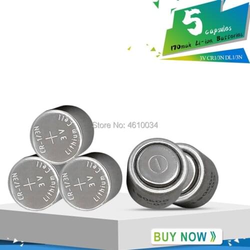 5PCS/lot DL-1/3N CR13N CR1/3N 3V CR-1/3N 3V battery cylinder primary lithium battery The disposable lithium battery