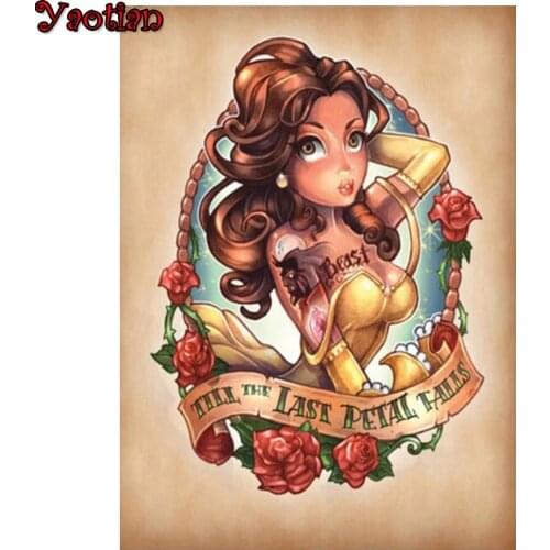 5D DIY Diamond Painting Full Square Cartoon beauty girl Cross Stitch Kit Embroidery Diamond Mosaic Picture of Rhinestones Decor