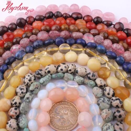 7x12-8x13mm Irregular Beads Opal,Quartz,Tiger Eye,Crystal,Agates Stone Beads For DIY Necklace Jewelry Making 15" Free Shipping
