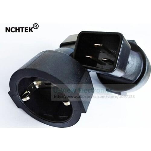 NCHTEK IEC 320 C20 Male to CEE7/7 European Female Power Adapter, C20 to EU Female Adapter/Free DHL Shipping/50PCS