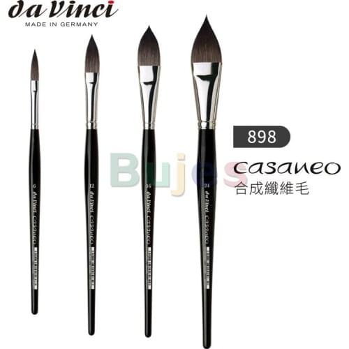 Da Vinci Watercolor Series 898 Casaneo Paint Brush, Oval Pointed Wash New Wave Synthetics, Size 6,12,16,Urban Sketchers