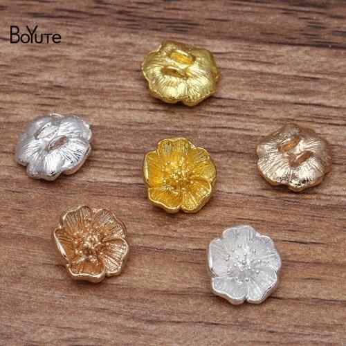 BoYuTe (100 Pieces/Lot) 11MM Metal Alloy Flower Materials Vintage Diy Handmade Jewelry Making Accessories