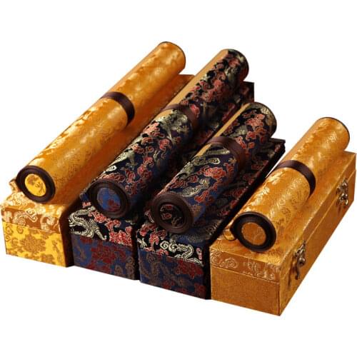 Xuan Paper Scroll Papel Arroz the Heart Sutra Calligraphy Xuan Paper Chinese Sandalwood Bark Half Ripe Rice Paper Scroll