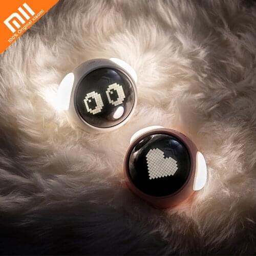 Xiaomi Cute Expression Pixel Alarm Clock Multi Function Digital LED Voice Controlled Light Bedside Thermometer Clock for Home
