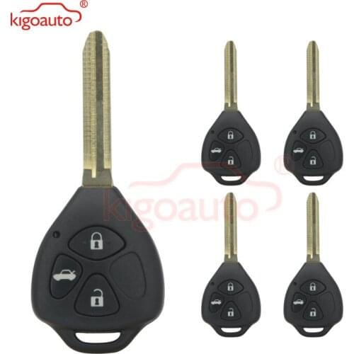 Kigoauto Remote car key case shell 3 button TOY43 blade for Toyota Camry Corolla 2009 2010