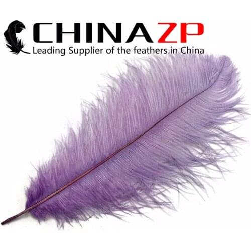 CHINAZP Factory 35-40cm(14-16inch) Length 100pcs/lot Good Quality Dyed Lavender Ostrich Plumage Feathers