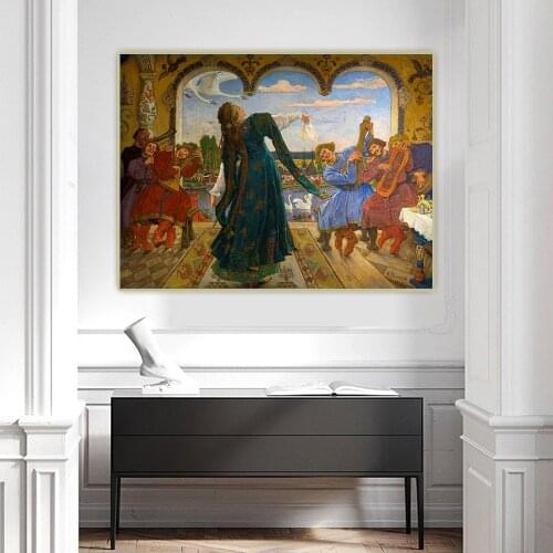 Citon Viktor Vasnetsov《Frog Princess》Canvas Art Oil Painting Artwork Poster Decorative Picture Wall Decor Home Decoration