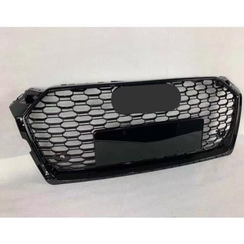 For RS5 Style Front Sport Hex Mesh Honeycomb Hood Grill Black for Audi A5/S5 B9 2017-2018 car accessories