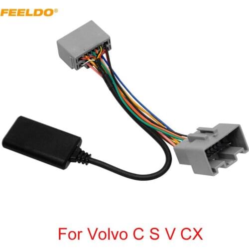 FEELDO Car Bluetooth Module AUX-in Audio MP3 Music Adapter For Volvo C S V CX Series Stereo Wire Harness