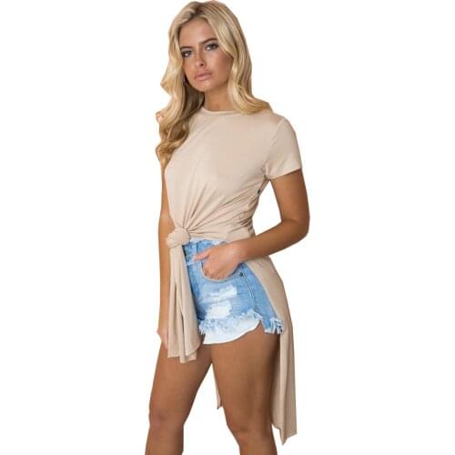 T Shirt Women Cross-border Europe 2019 New Irregular short-sleeved T-shirt Vestidos Stranger Things BLK6205