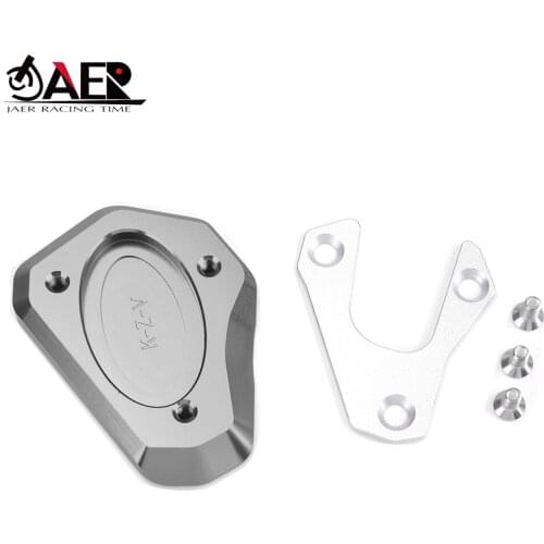 JAER CNC Side Kickstand Stand Extension Support Plate For Kawasaki Z800 Z900 Z900RS Z650 ZX10R Z1000 ZX6R ER 6F 6N NINJA650