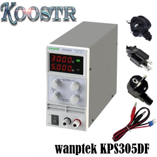 KPS305DF 0-30V/0-5A 110V-230V 0.1V/0.001A EU LED Digital Adjustable Switch DC Power Supply mA display