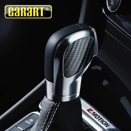 Gear Shift Knob Cover Carbon Fiber Shift Head Sticker for VW Golf 7 7.5 MK7 Accessories Arteon Passat B82015 2016 2017 2018 2019