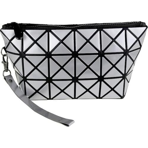 New Geometric Rhombus Handbag Triangle Stitching Womens Makeup Bag Portable Female Waterproof Beauty Cosmetic Bag Organizer