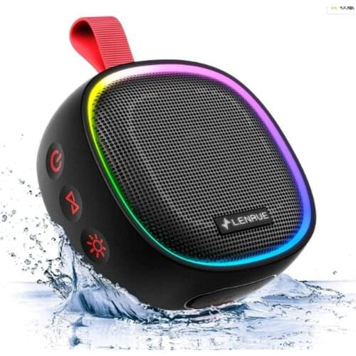 Amazon same outdoor bluetooth speaker IPX7 waterproof portable bicycle speaker TWS wireless subwoofer bathroom speaker RGB light