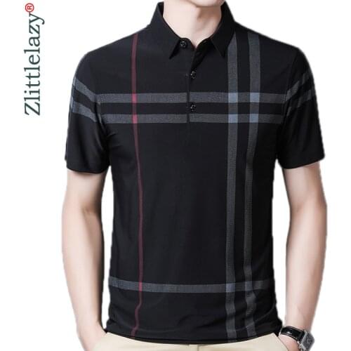2020 New Short Sleeve Polo Tee Shirt Men Casual Summer Striped Mens Clothing Polos Shirts Mens Fashion Slim Fit Poloshirt 60410