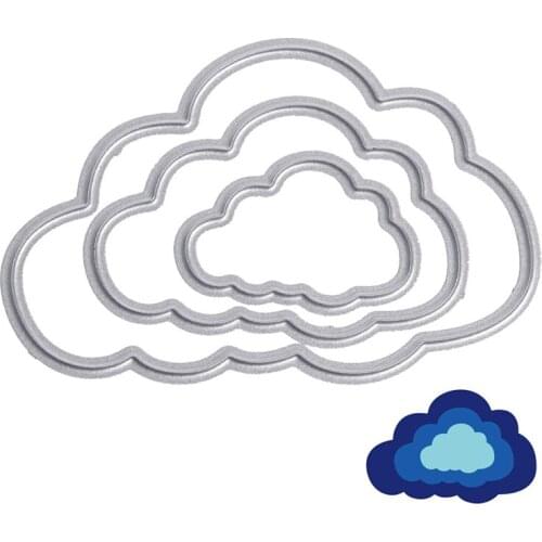2021 New Clouds Shape Carbon Steel Cut Cutting Die Stencil DIY Scrapbook Album Craft Card