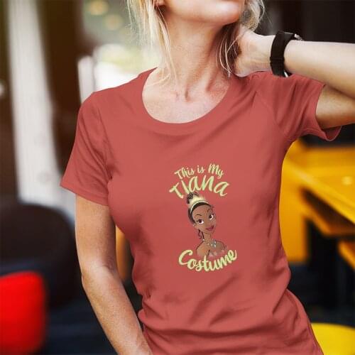 Summer New Products Tiana The Princess And The Frog Printing Disney Women T-shirts Fashion Dropship Comfort T Shirts Female Cute