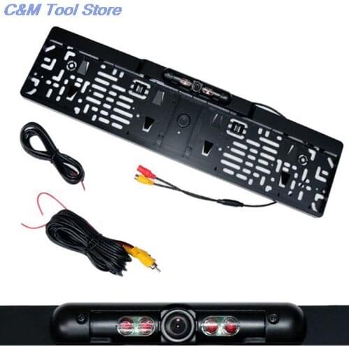 New Car EU License Plate Frame Rear View Reverse Backup Parking Night Vision Camera