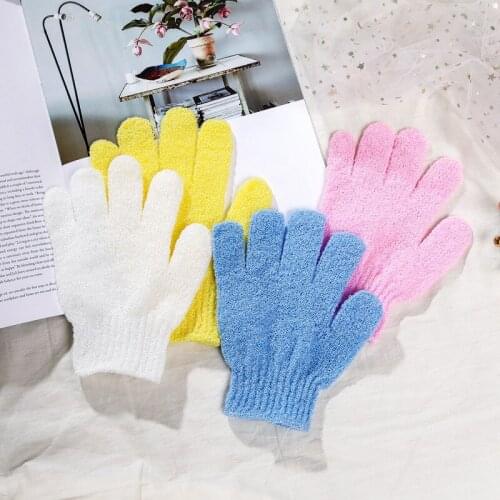 Bath Shower Gloves Exfoliating Mitt Glove For Shower Scrub Gloves Resistance Body Massage Sponge Wash Skin Moisturizing SPA Foam