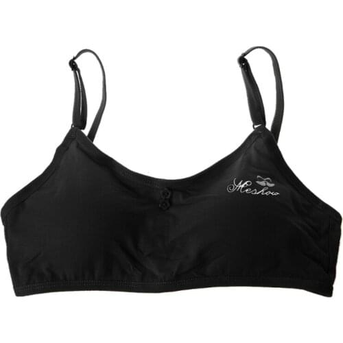 Teen Underwear Cotton Letter Print Bra for Young Girls for Yoga Sports Running