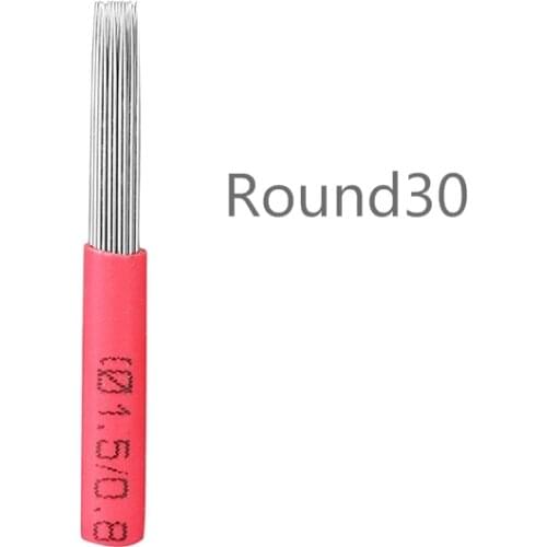 Professional 30 Round needles for manual pen 50pcs/lot permanent makeup manual fog pen needle RL 30 fog eyebrow pen needles