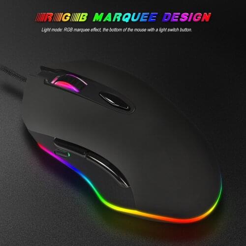 S500 Macro Programming Game Mouse RGB Light Cable Mouse Electric Race 4800DPI Adjustable Desktop Computers Opto-electronic