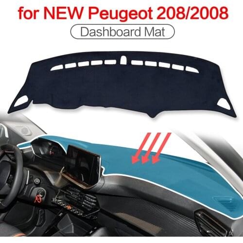 Smabee Dash Mat Dashmat for Peugeot 2008 e-2008 208 e-208 2020 2021 Anti-Slip Pad Dashboard Cover Protective Carpet Accessories