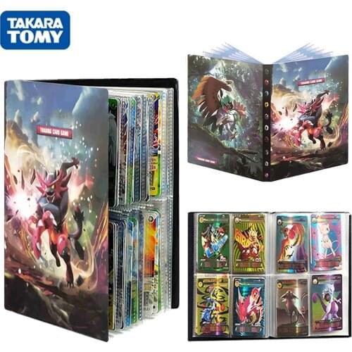 TAKARA TOMY 240PCS Pokemon Cards Album Book Cartoon Anime Incineroar Collectors Binder Game Card GX MEGA EX Holder Folder Toys