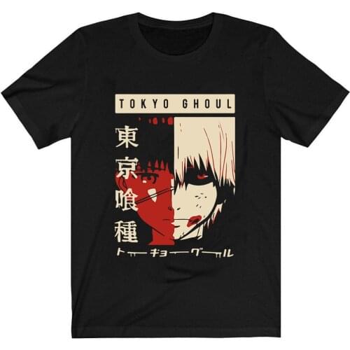 Tokyo Ghoul T-Shirt Men Cotton T Shirt Anime Kaneki Ken Clothes Anime Tops Tees