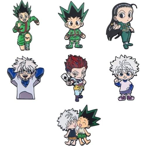 MD526 DMLSKY Funny Anime Metal Pins Enamel Brooches for Women Men Lapel Pin Backpack Badge Denim Pin