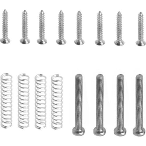 1Set Humbucker Pickup Screws Springs Kit Ring Surround Mounting Guitar Parts Silvery