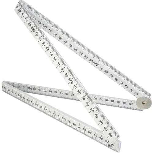1 Meter Slide Four-Parts Fold Up Rulers Folding Versatile Inside Reading Carpenters Ruler Education Meter
