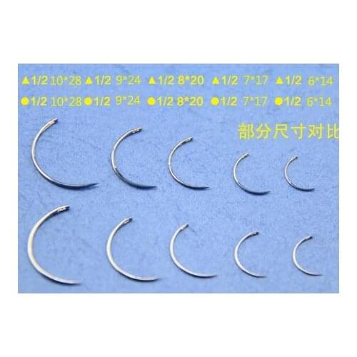 10bag 100 needle Medical suture needle angle Triangular needle looper needle circular needle animal dental skin suture needle