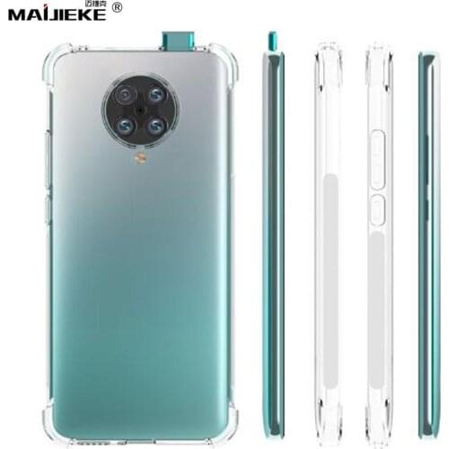 10PCS Clear TPU Back Cover Cases for Xiaomi Poco X3 NFC Back Case on for Pocophone X3 Cases Protective bag