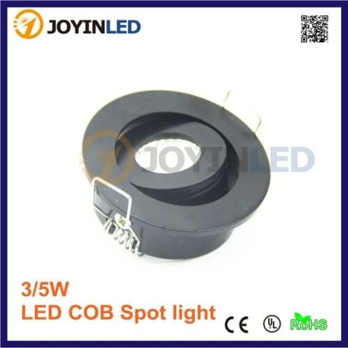 110v 220v hole size 42mm LED Mini Downlight 3W COB Black led ceiling spot lights Lamp for Bathroom /cabinet /kitchen light