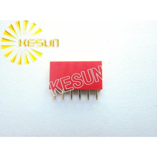 2.54MM 1X6 6Pin Red Female Pin Header Strip x 500PCS