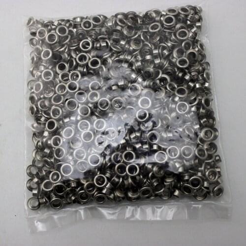 300pcs 5MM*9mm*4mm COPPER Electroplating white eyelets buttons clothes accessory handbag findings
