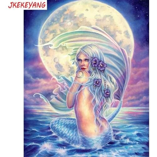 5d diy diamond painting Cross Stitch kits,full Square/round Diamond Embroidery Mermaid Diamond Mosaic Y3396