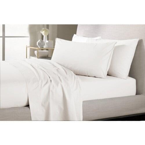 6 PCs Set Flat Fitted Sheets 100% Egyptian Cotton 800 TC Australia Style King Size White Silvery Colors Customize