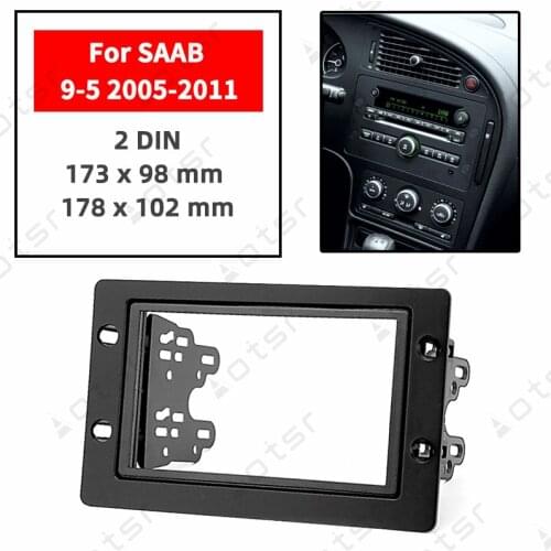 Car Radio Fascia Stereo Panel Plate For SAAB 9-5 2005 2006 2007 2008 2009 2010 2011 Frame Dash Kit