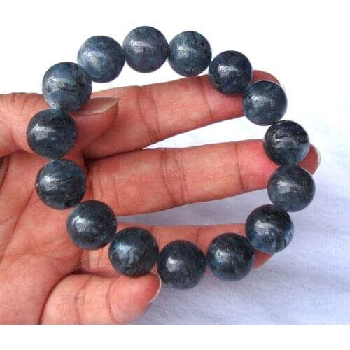Free Shipping Natural Kyanite Round Shape 14mm Beads Bracelet Man Jewelry Accessories Weddings Parties Birthday Gift