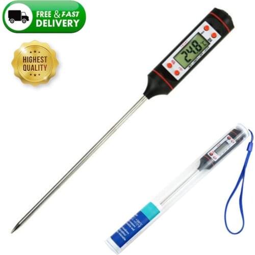 Kitchen Digital BBQ Food Thermometer Meat Cake Candy Fry Grill Dinning Household Cooking Thermometer Gauge Tool Oven Thermometer