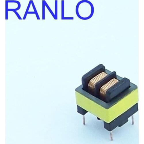 EE8.3 2+2pin horizontal double slot magnetic ferrite core high frequency transformer sample design
