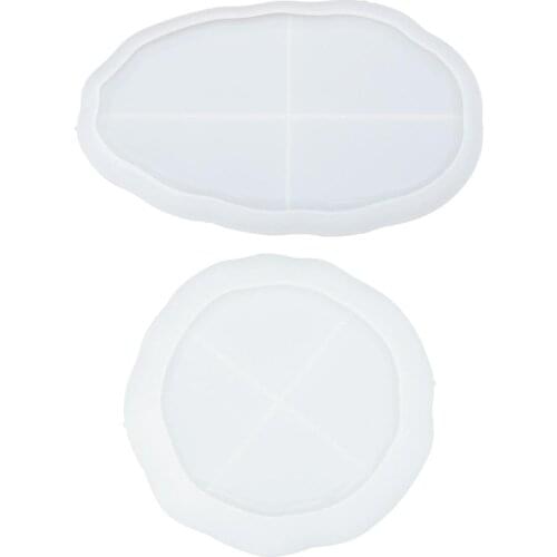 DIY Dish Resin Mold Oval Round Silicone Mold Plate Silicone Mould for Making Makeup Tray DIY Crafts #CW